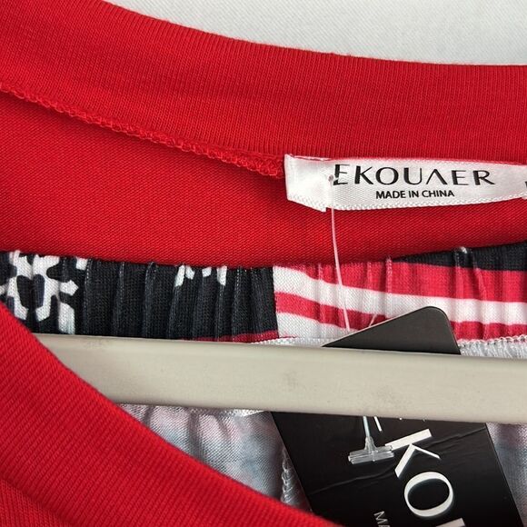 Ekoaer Women Snowman Holiday Pajama set long sleeve red and black size XL… - Picture 6 of 10